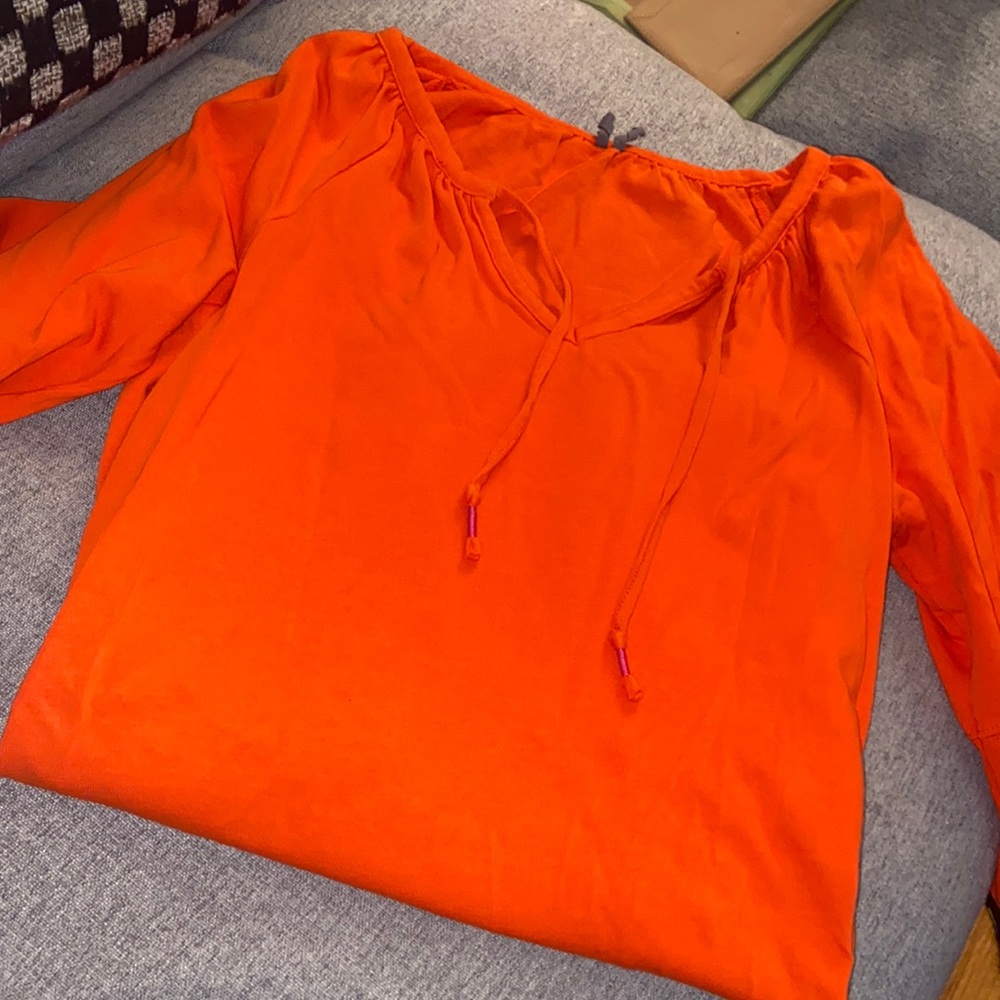Anthropologie orange mini dress